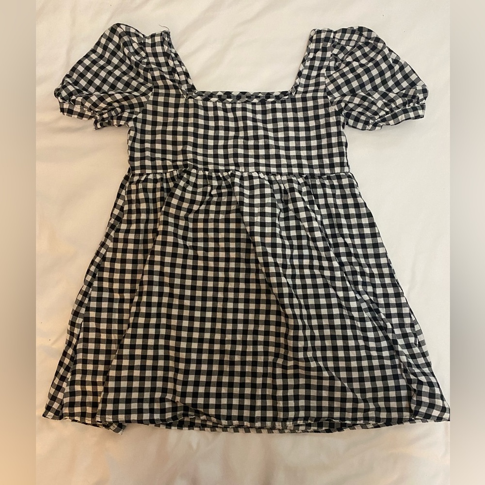 plaid mini dress